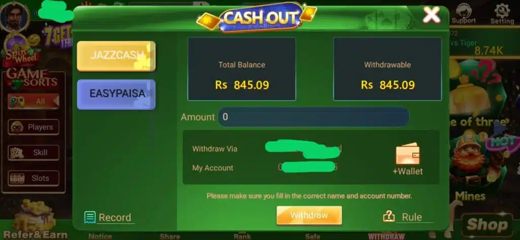 3Patti Crown Game Withdraw Money